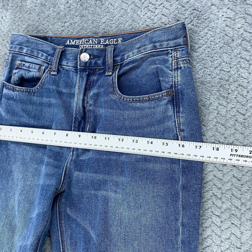 American Eagle Mom Jean Jeans Women's Size 2 Regular Blue Stretch 28x27 - Picture 8 of 11